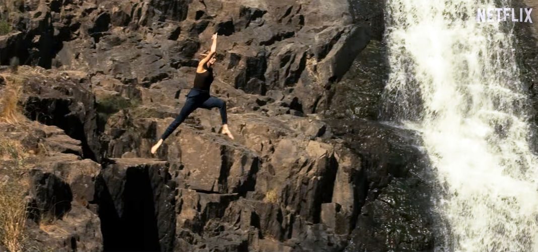 Charlize Theron & Taron Egerton in Outdoors Survival Film 'Apex' Teaser