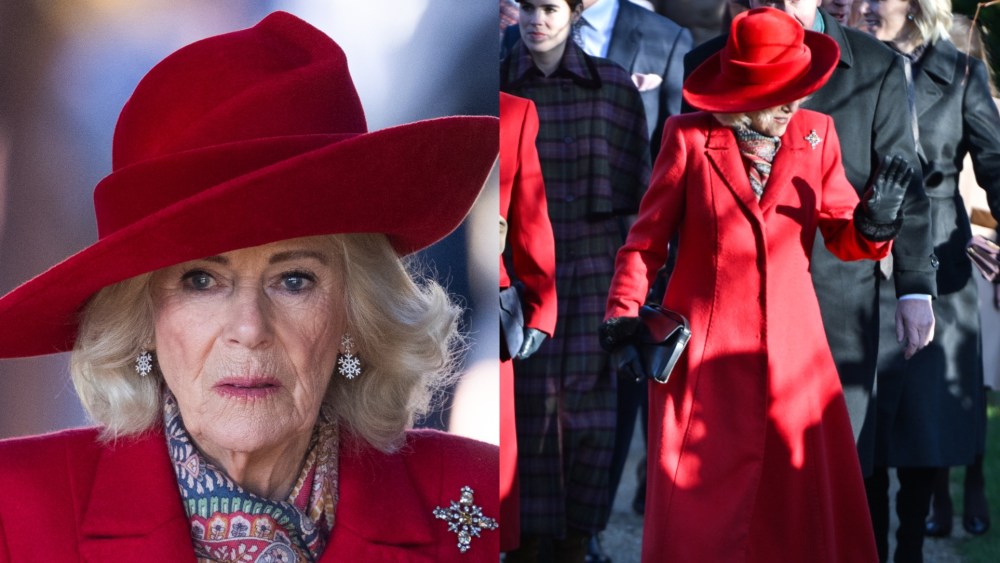 Queen Camilla Brings Crimson Fashion to the Christmas Morning Service