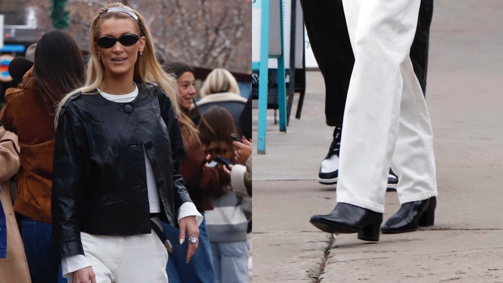 Bella Hadid’s Wears Pointed-toe Boots for New Year’s Day in Aspen