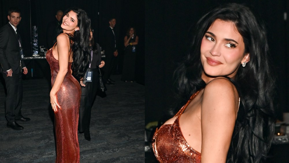 Kylie Jenner Wows in an Orange Gown at the Palm Springs Film Awards