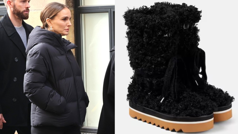Natalie Portman Keeps Feet Dry in Stella McCartney Snow Boots in NYC