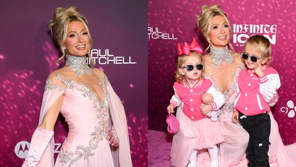 Paris Hilton Goes Pink in Tony Ward Dress for ‘Infinite Icon’ Premiere