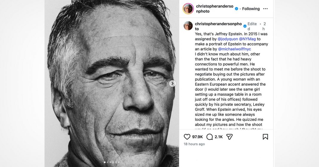 Photographer ‘Releases His Own Epstein Files’ and Shares Chilling Encounter