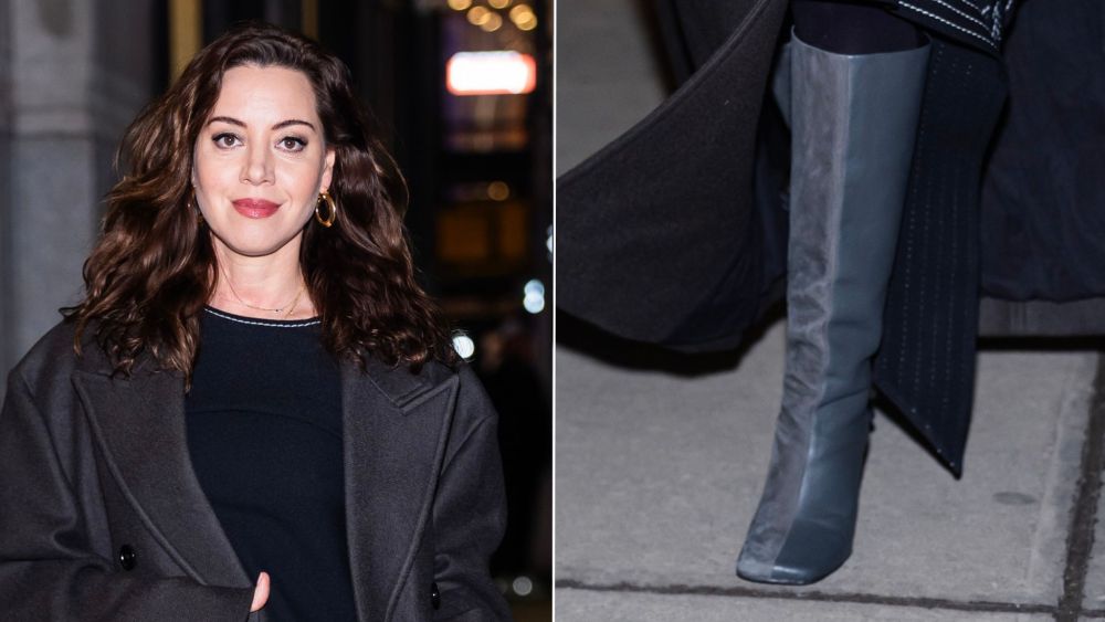 Aubrey Plaza’s Ami Two-tone Wedge Boots Spark a Double Take