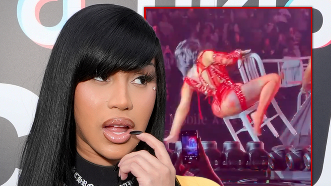 Cardi B Falls on Stage During ‘Little Miss Drama’ Tour