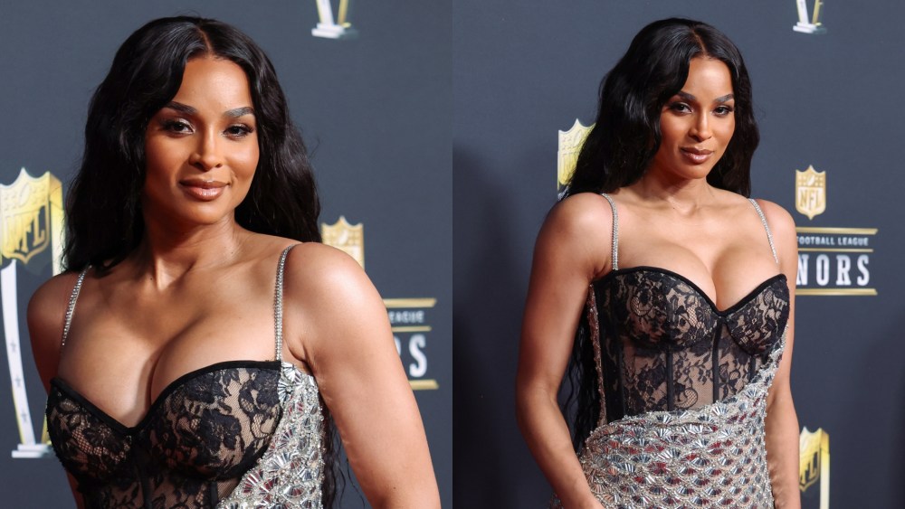 Ciara Brings Lingerie Inspiration to NFL Honors Red Carpet