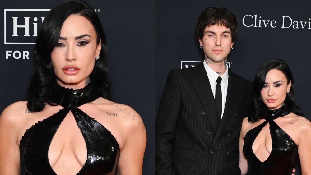 Demi Lovato Goes Old Hollywood in Cutout Sequined Rodarte