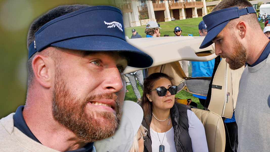 Travis Kelce Checks on Woman After Hitting Her with Golf Ball