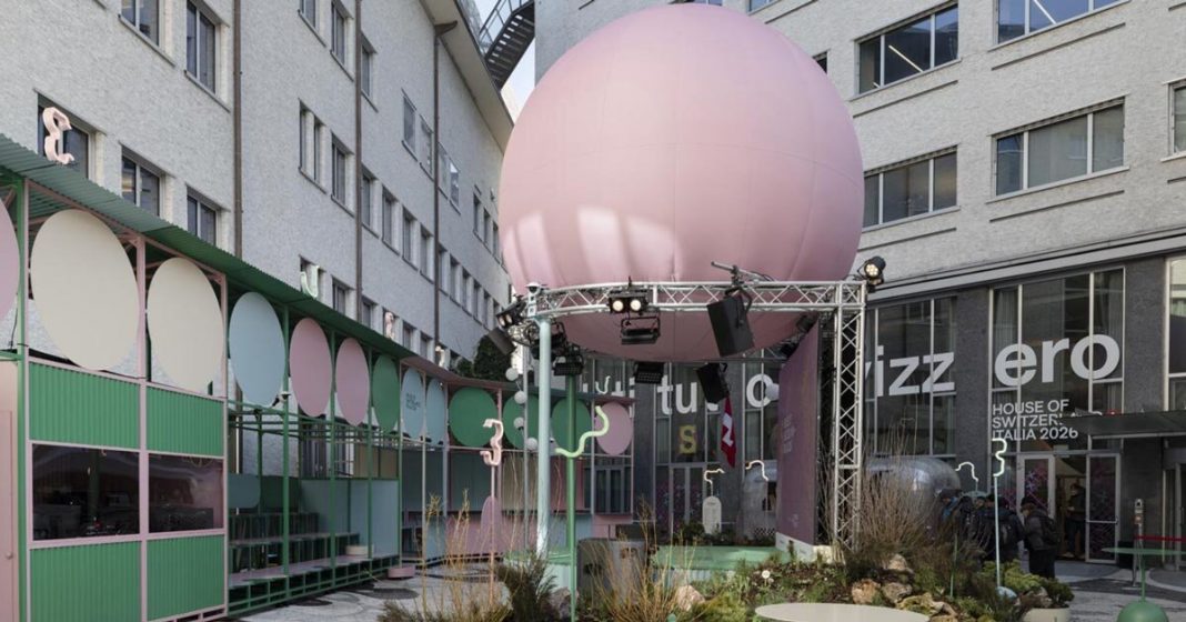 alpine garden installation by BUREAU emerges in milan’s center