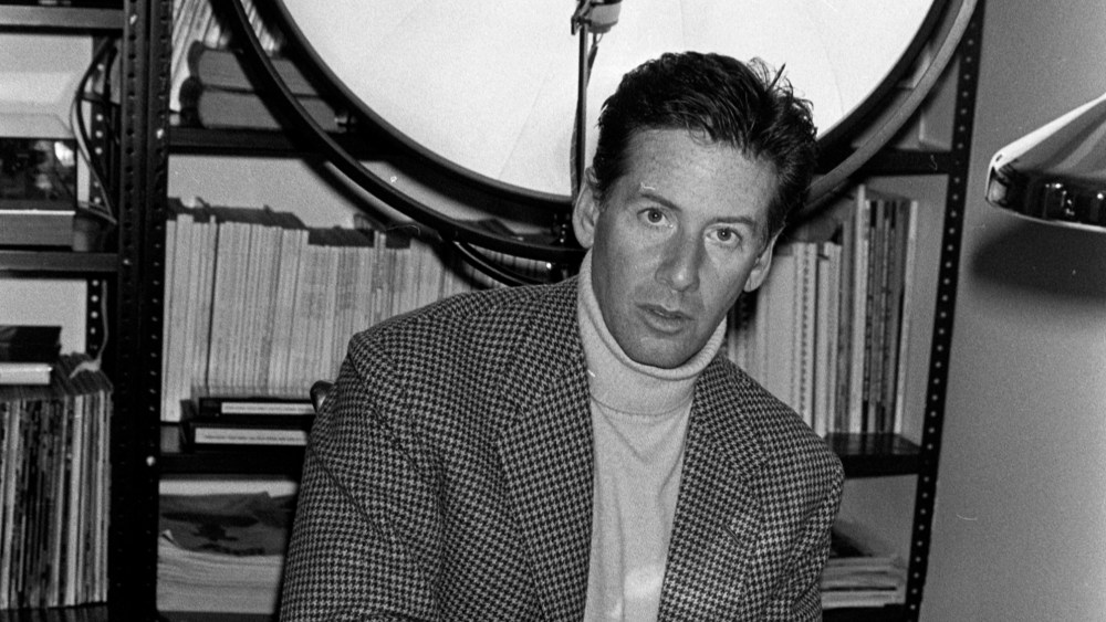 Calvin Klein photographed at his NYC offices, 1988.