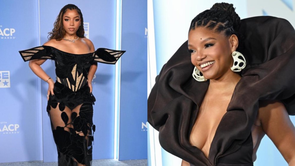 Halle and Chloe Bailey Style Sharp Silhouettes at 2026 NAACP Awards
