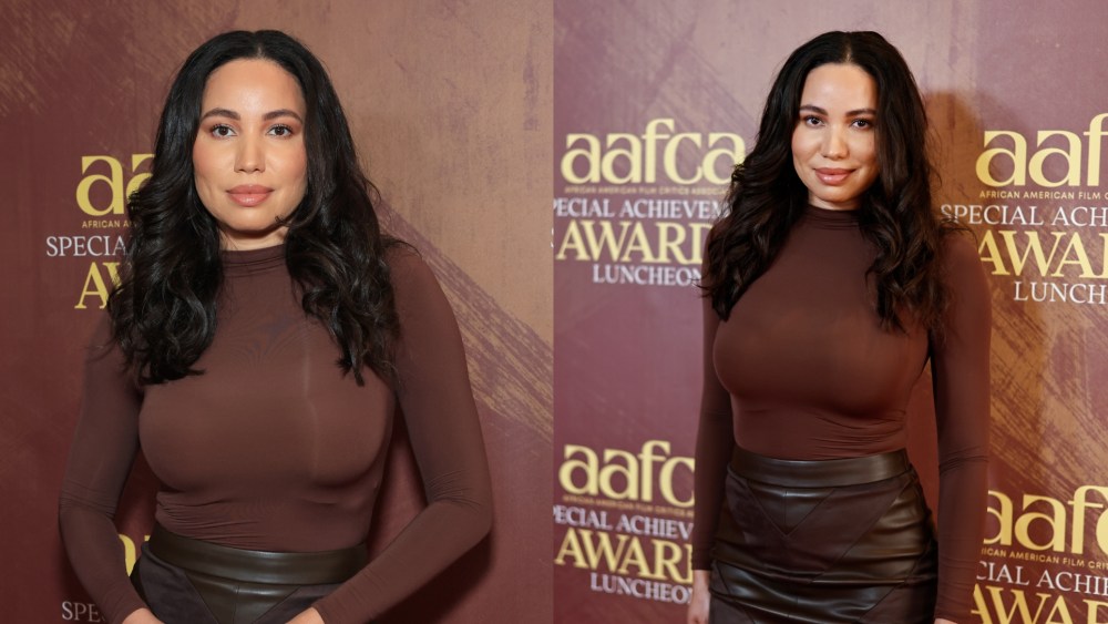 Jurnee Smollett Goes Monochrome in Brown with L’Agence