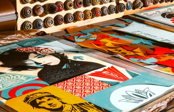 Juxtapoz Magazine - MODULAR FREQUENCY: Shepard Fairey @ Subliminal Projects, Juxtapoz Magazine - MODULAR FREQUENCY: Shepard Fairey @ Subliminal Projects, Los Angeles