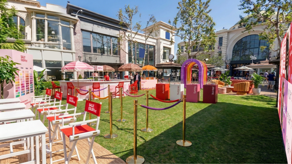 A rendering of Sally Beauty Colorfest at The Grove in Los Angeles.