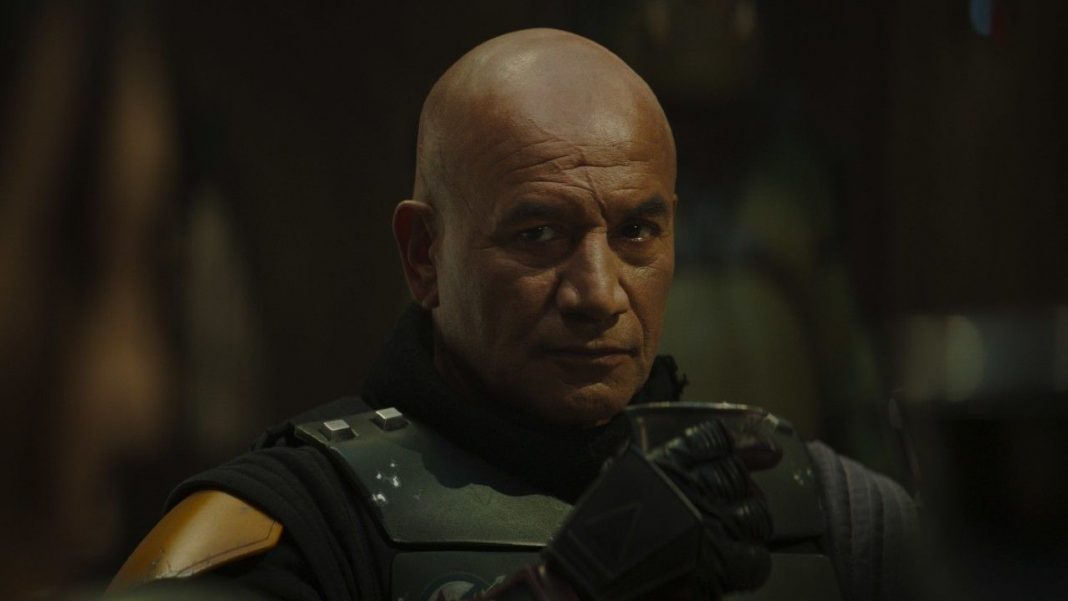 Boba Fett (Temuera Morrison) has a drink on The Book of Boba Fett