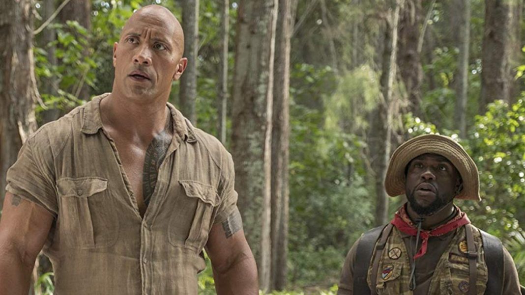 Dwayne Johnson and Kevin Hart in Jumanji: Welcome to the Jungle.